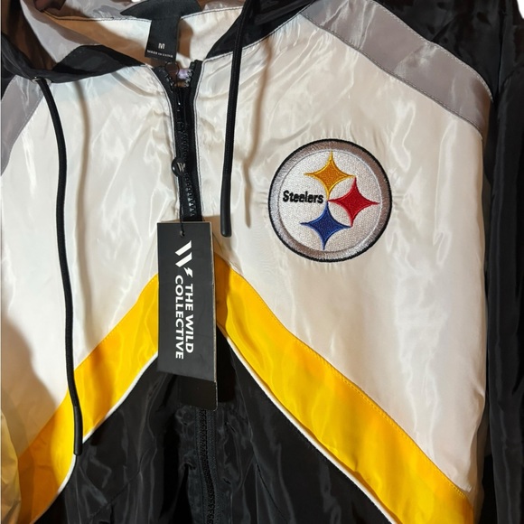 The Wild Collective Pittsburgh Steelers Track Jacket NWT Men’s Medium - Picture 2 of 11
